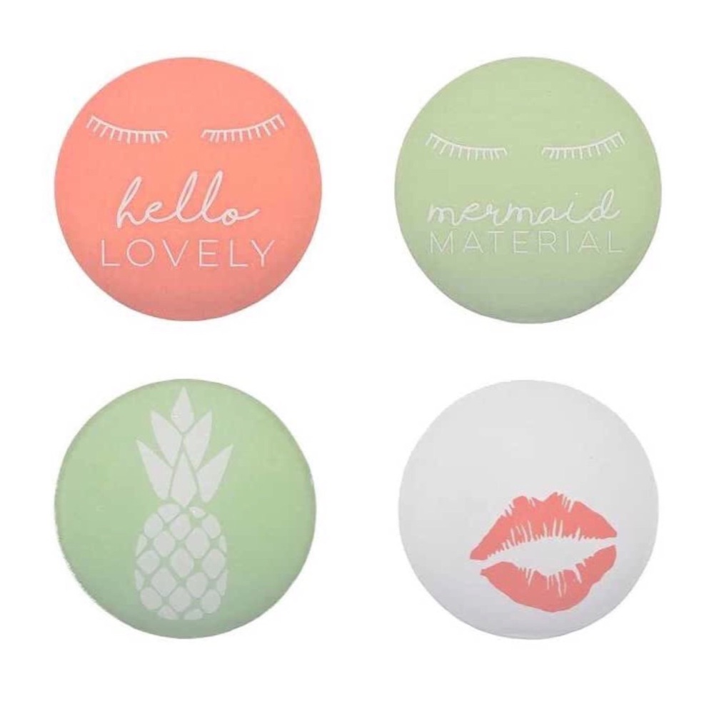 Clay Art Painted Glass Coaster set